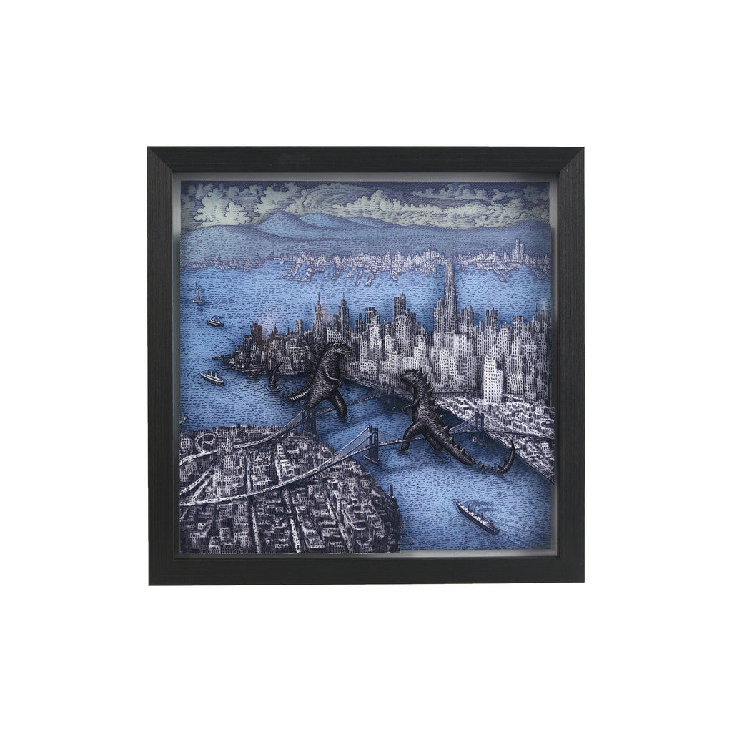 Love on the East River - Framed Acrylic Diorama
