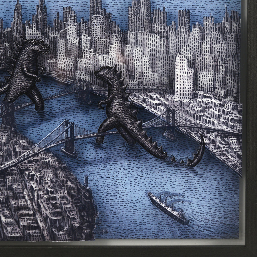 Love on the East River - Framed Acrylic Diorama