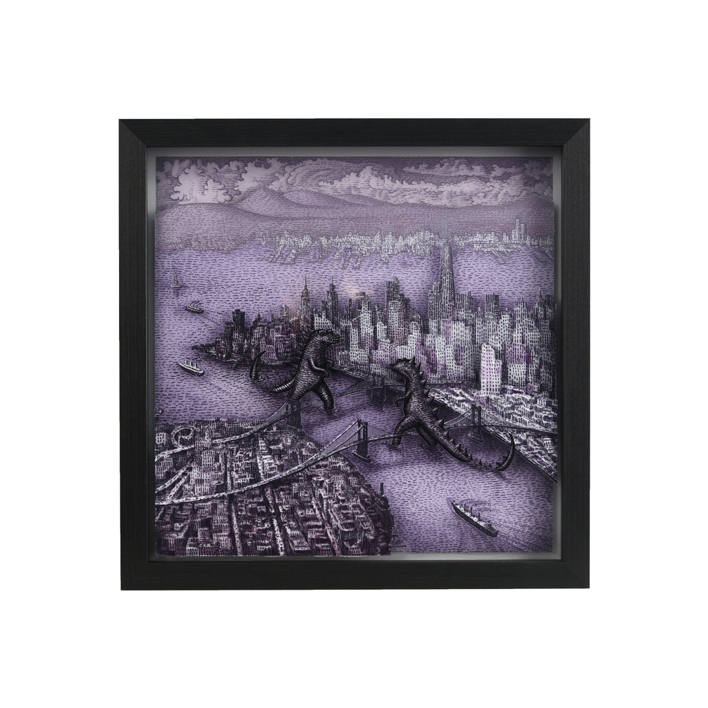 Love on the East River - Variant - Framed Acrylic Diorama