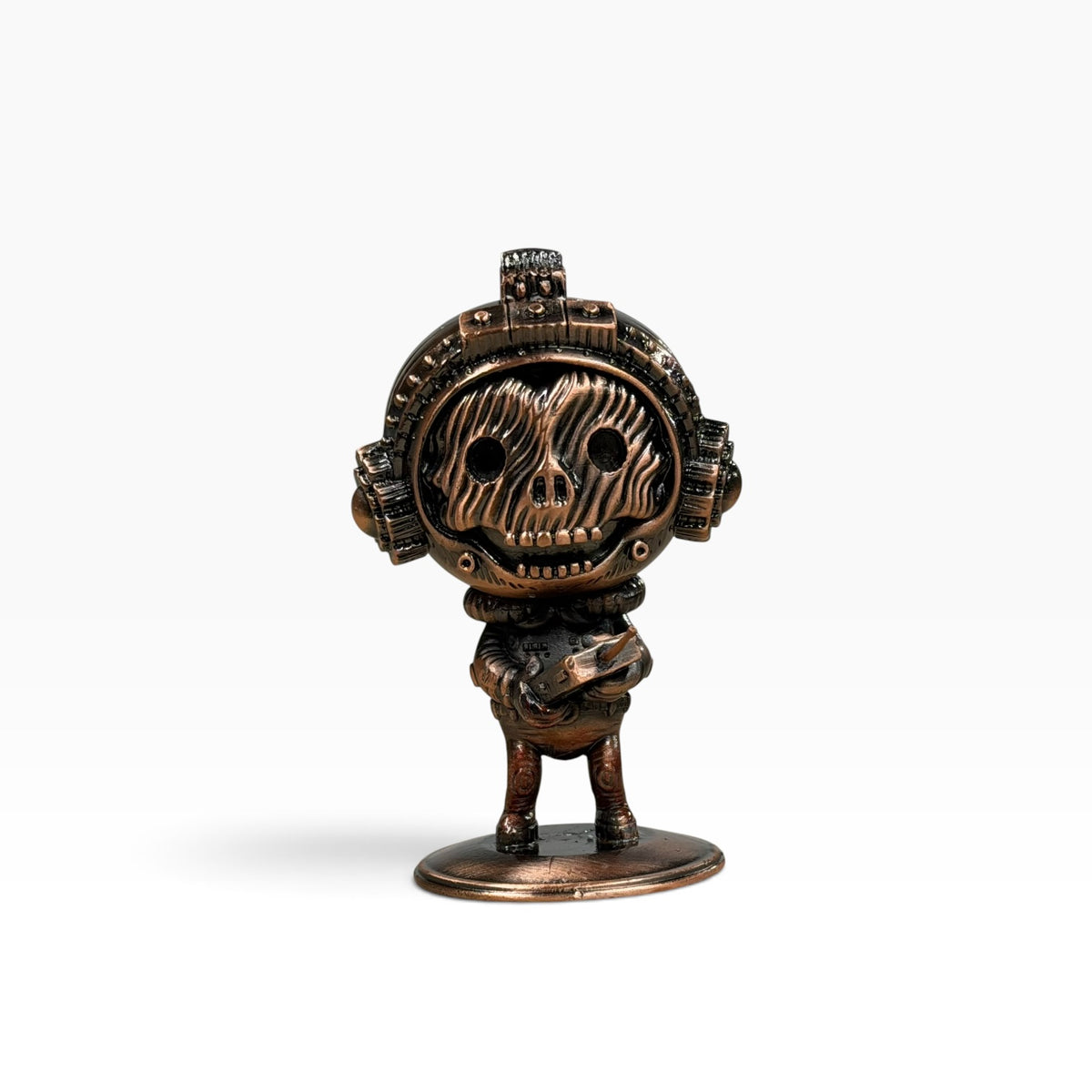 Transistor Boy - Antique Copper Pewter Statue