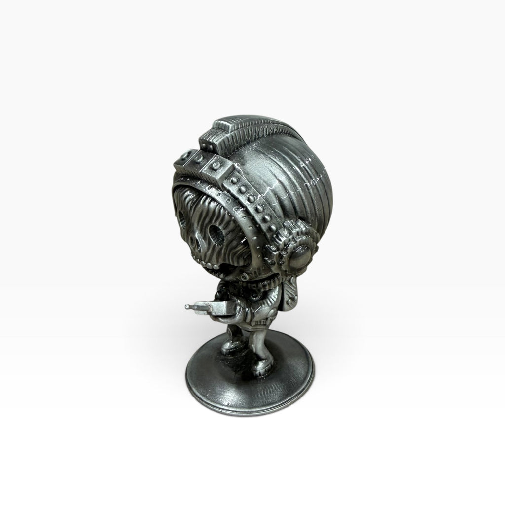 Transistor Boy - Antique Silver Pewter Statue