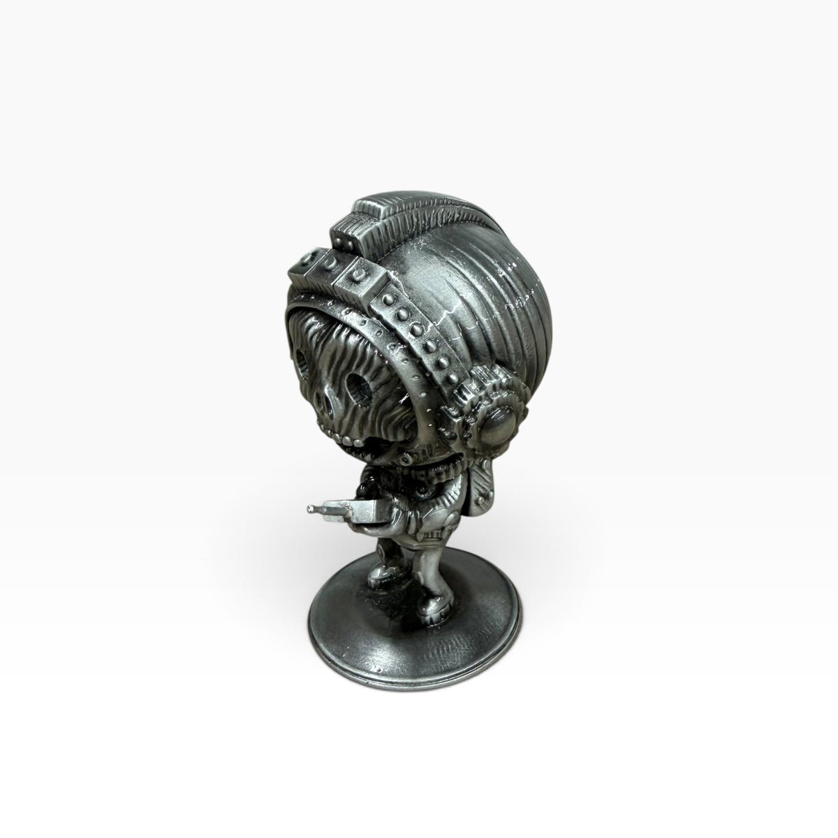 Transistor Boy - Antique Silver Pewter Statue