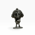 Transistor Boy - Antique Silver Pewter Statue